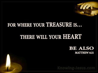 Matthew 6:21 Where Your Treasure Is (black)